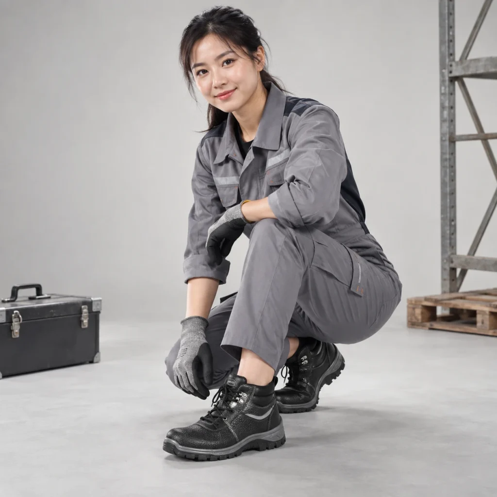 Giày bảo hộ cổ lửng chống dầu