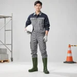 Ủng bảo hộ mũi thép nhựa tổng hợp chống nước màu xanh rêu mũi thép