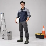 Ủng bảo hộ mũi thép nhựa PVC dẻo màu xanh rêu cổ thấp linh hoạt