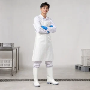 Ủng cao su bảo hộ cao su chống dầu màu trắng đế chống trượt