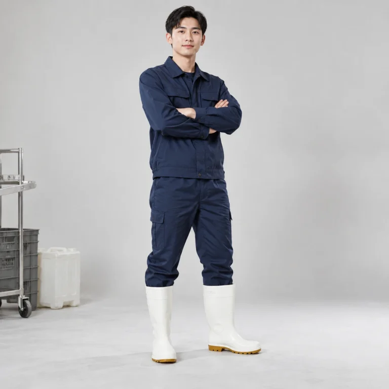 Ủng cao su bảo hộ cao su tự nhiên màu trắng cổ cao chống nước