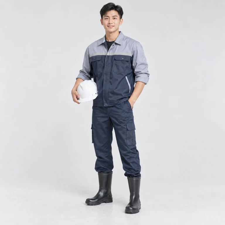 Ủng cao su thấp cổ cao su chống dầu màu đen cổ cao chống nước