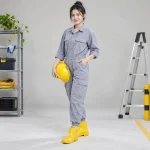 Ủng cao su thấp cổ nhựa tổng hợp chống nước màu vàng đế chống trượt