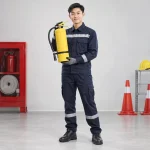 Bình chữa cháy vải chống cháy màu vàng van khóa an toàn