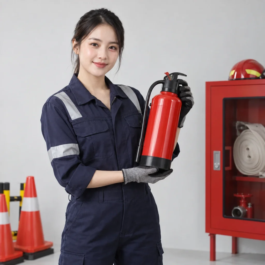 Bình chữa cháy nhựa kỹ thuật màu đỏ phối đen dùng cho tủ thiết bị