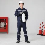 Bình chữa cháy thép sơn tĩnh điện màu trắng tay cầm chắc chắn