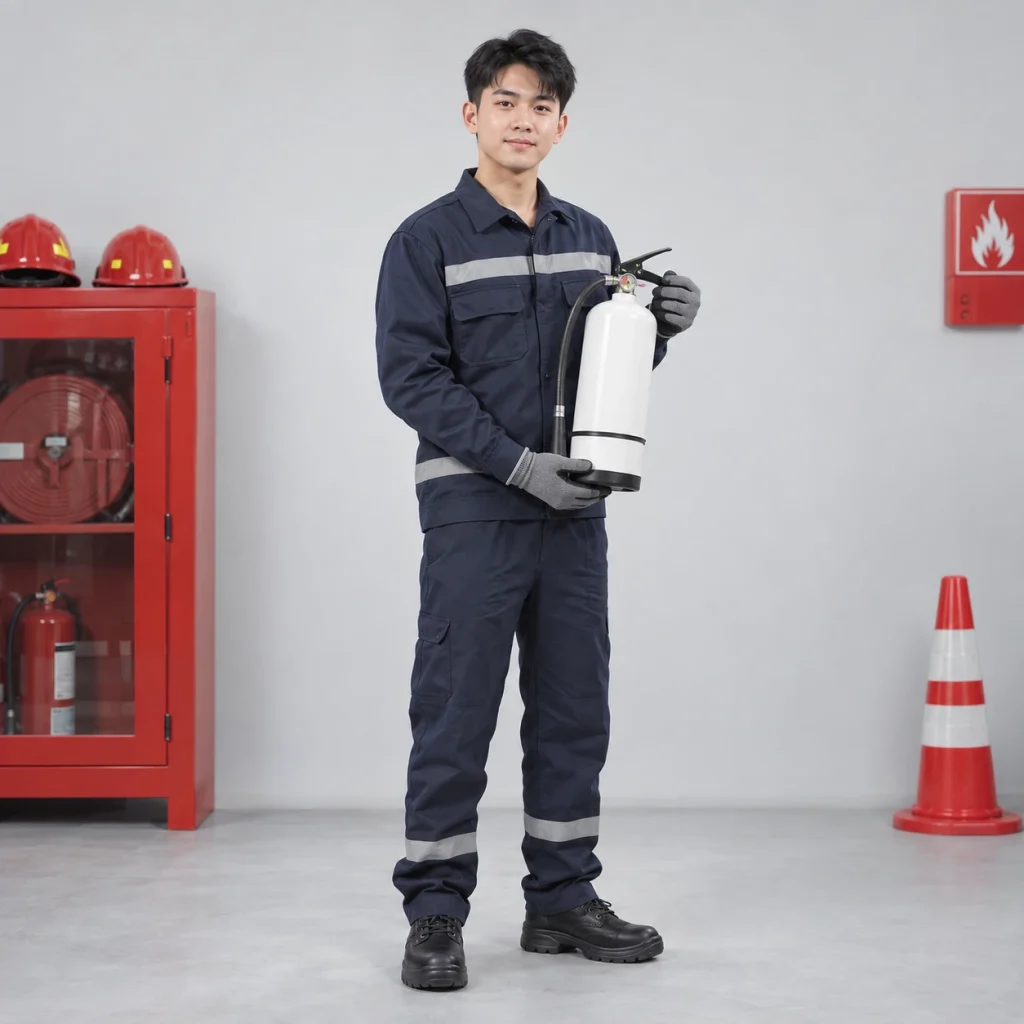 Bình chữa cháy cao su chịu nhiệt màu trắng dùng cho tủ thiết bị