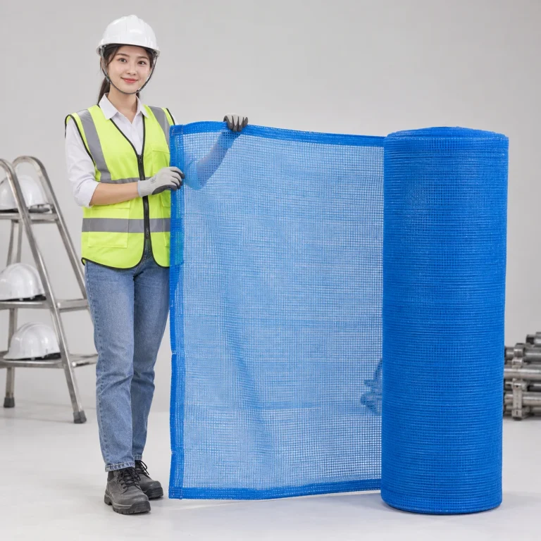 Lưới bao che công trình sợi HDPE màu xanh dương chống tia UV