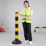 Thiết bị cảnh báo giao thông cao su đàn hồi màu vàng đen đế nặng chống đổ