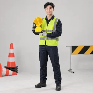Đèn cảnh báo cao su đàn hồi màu vàng chanh cảnh báo ban đêm
