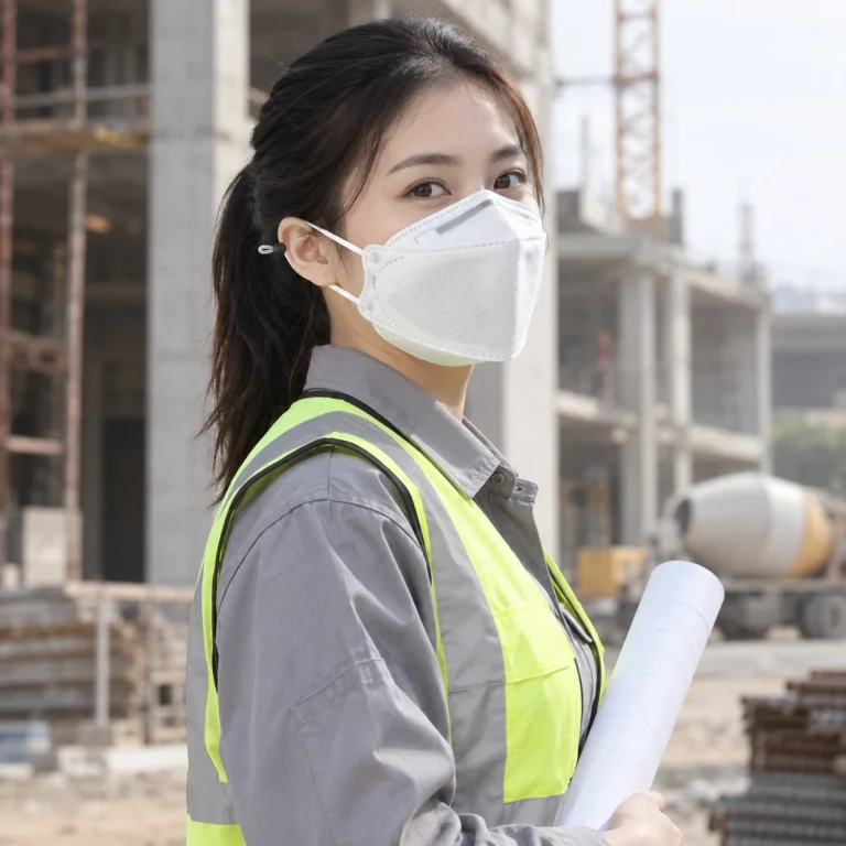 Khẩu trang bảo hộ than hoạt tính màu trắng dây đeo điều chỉnh