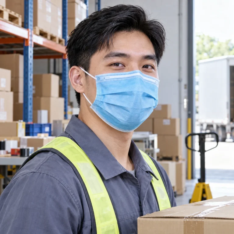 Khẩu trang bảo hộ vải không dệt màu xanh chống bụi mịn