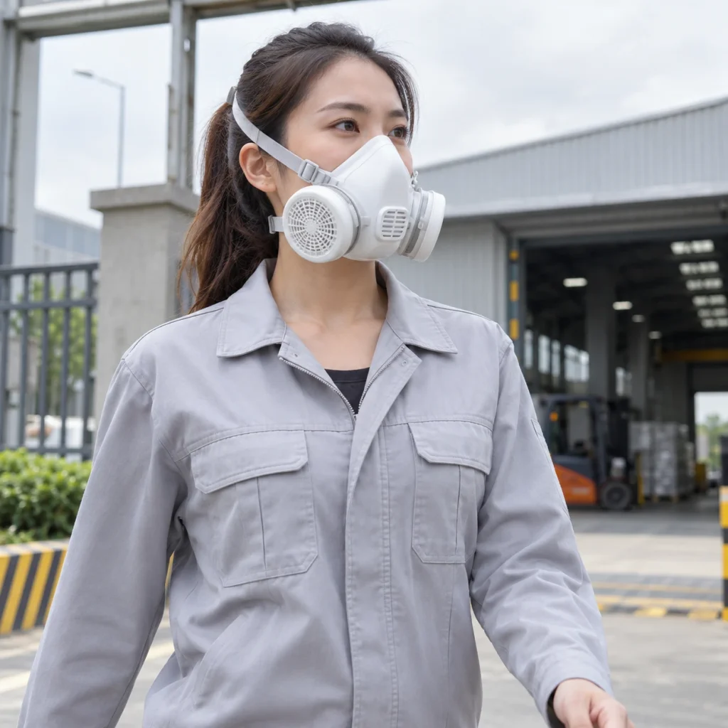 Khẩu trang bảo hộ nhựa TPE màu trắng phin lọc thay thế