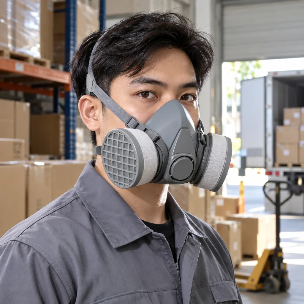 Mặt nạ phòng độc sợi lọc đa lớp màu xám phin lọc thay thế