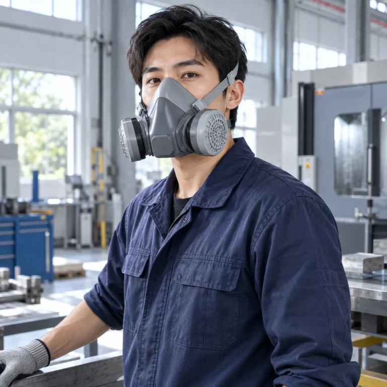Mặt nạ phòng độc nhựa TPE màu xám dây đeo điều chỉnh