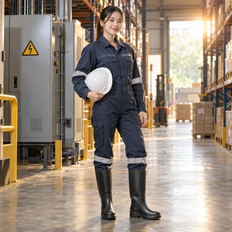 Ủng cách điện cao su cách điện màu đen bề mặt chống trượt