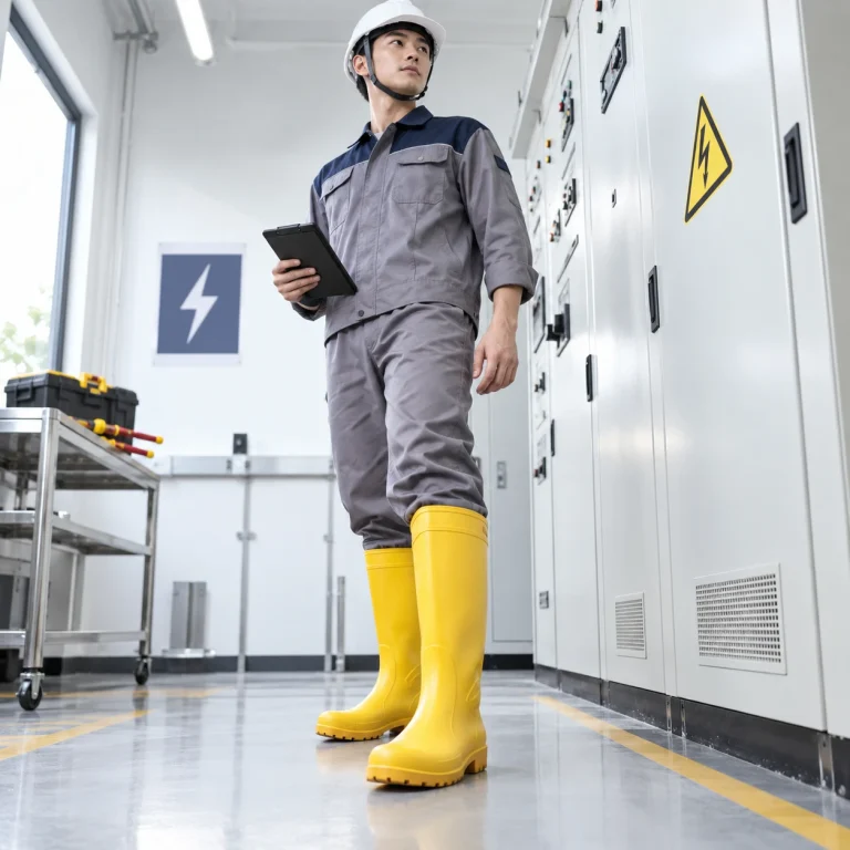 Ủng cách điện composite kỹ thuật màu vàng dùng cho điện hạ áp