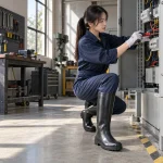 Ủng cách điện sợi thủy tinh màu đen thiết kế cách ly