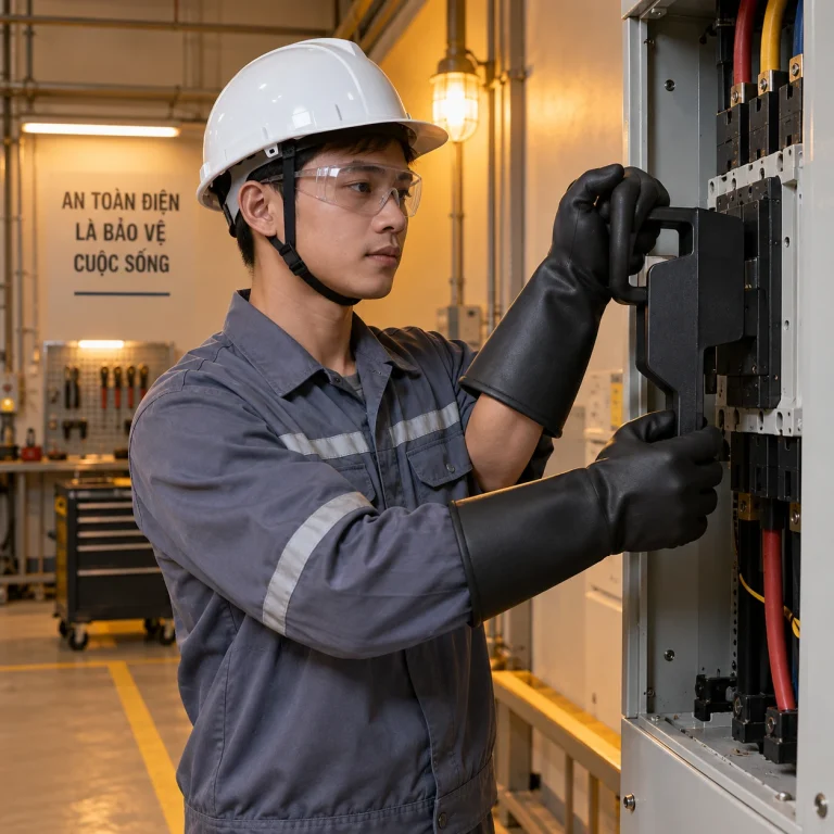 Thiết bị an toàn điện nhựa cách điện màu đen thiết kế cách ly