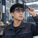 Kính bảo hộ polycarbonate trong màu khói lật mở tiện dụng