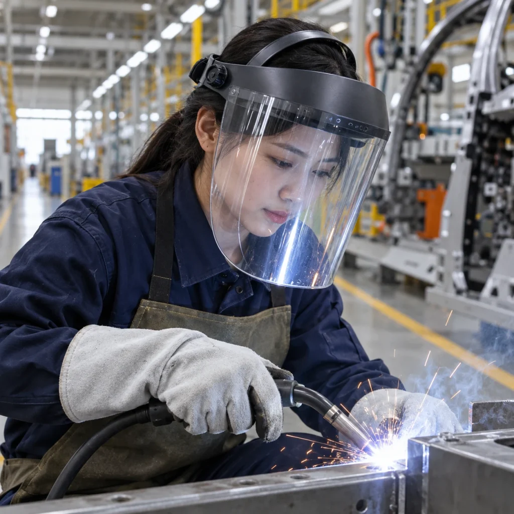 Mặt nạ hàn vật liệu lọc sáng trong suốt chống bắn văng