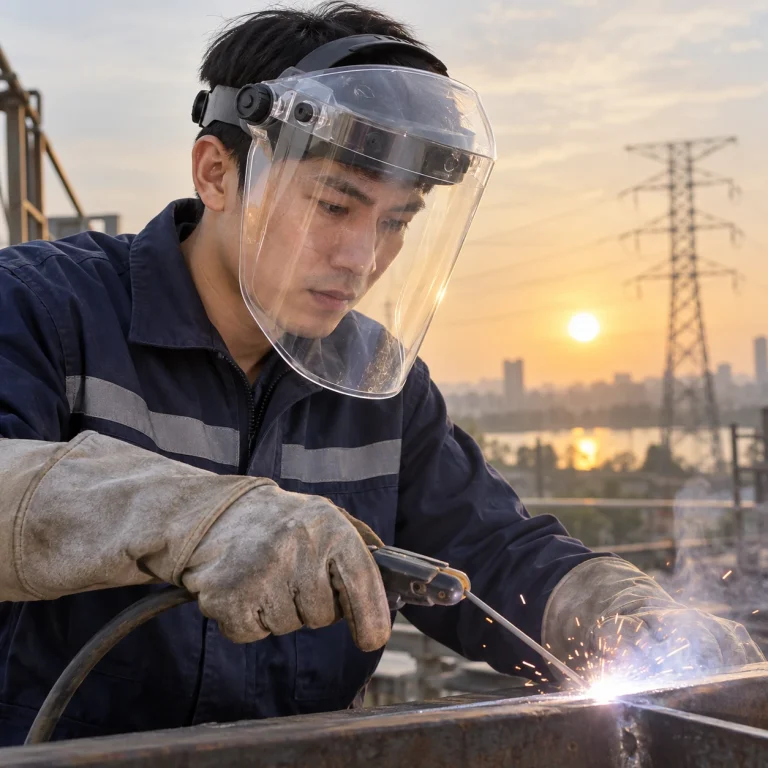 Mặt nạ hàn polycarbonate trong trong suốt ôm sát khuôn mặt