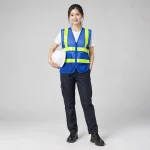 Áo gile phản quang lưới xanh