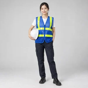 Áo gile phản quang lưới xanh