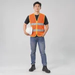 Áo lưới công trường màu cam