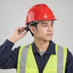 Mũ bảo hộ núm vặn composite nhẹ màu đỏ núm vặn điều chỉnh