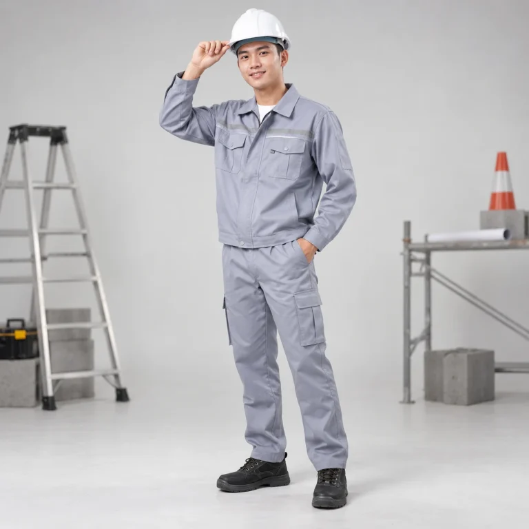 Mũ công nhân nhựa kỹ thuật chịu lực màu trắng kèm đai thấm mồ hôi