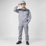 Mũ công nhân nhựa HDPE màu ghi núm vặn điều chỉnh
