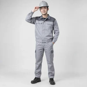 Mũ công nhân nhựa HDPE màu ghi núm vặn điều chỉnh