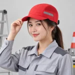 Mũ vải bảo hộ composite nhẹ màu đỏ núm vặn điều chỉnh