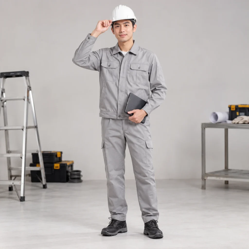 Mũ vải bảo hộ nhựa kỹ thuật chịu lực màu trắng vành ngắn gọn nhẹ