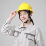 Mũ bảo hộ quai cài composite nhẹ màu vàng kèm đai thấm mồ hôi