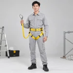 Dây an toàn bán thân dây polyester cường lực màu vàng khóa tăng chỉnh nhanh