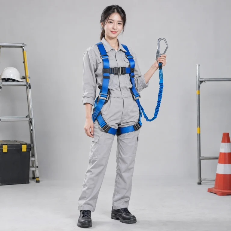 Dây an toàn toàn thân dây polyester cường lực màu xanh khóa tăng chỉnh nhanh