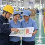 Nhóm an toàn khảo sát các vùng rủi ro để chọn đồng phục bảo hộ